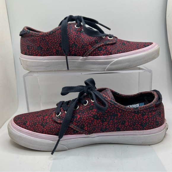 VANS Off The Wall Sz 8 Womens Blue Red Floral Shoes Lace Up Sneaker. - Picture 2 of 8